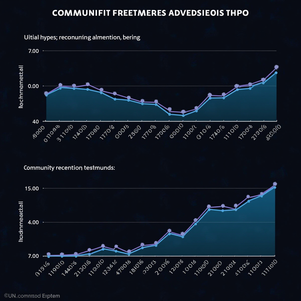 Data visualization showing community sentiment trends over time for major game releases, with graphs comparing initial hype to post-launch reception and long-term player retention