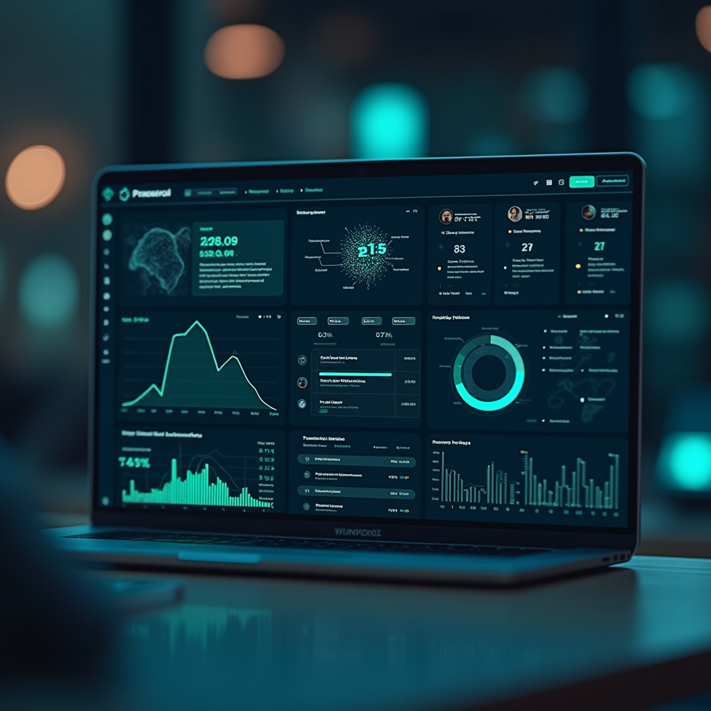 Futuristic interface mockup showing integrated review system combining professional analysis with real-time community sentiment, AI-powered review aggregation, and personalized recommendation algorithms. Sleek design with navy and teal color scheme showing data visualization and user interaction.